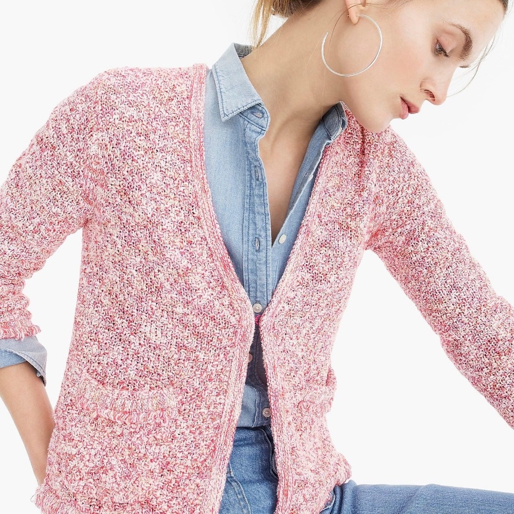 J.Crew Sz XL Fringed Cardigan EUC